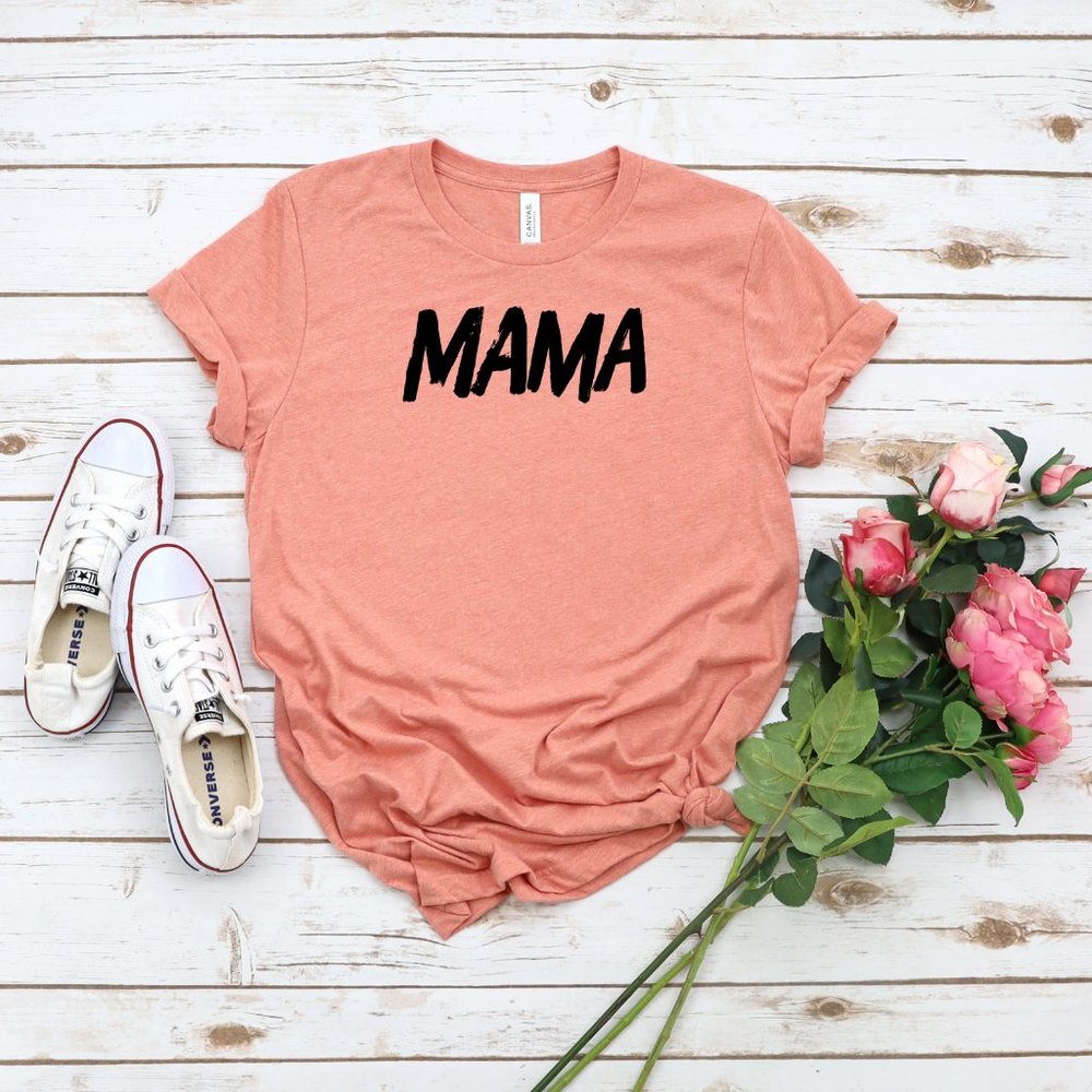 The Best Mama Light Orange Tee Shirt